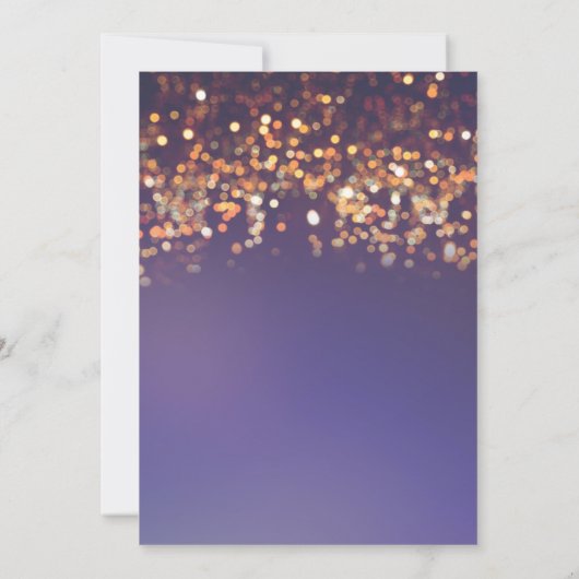 Twinkle Lights Party laden Einladung (Rückseite)