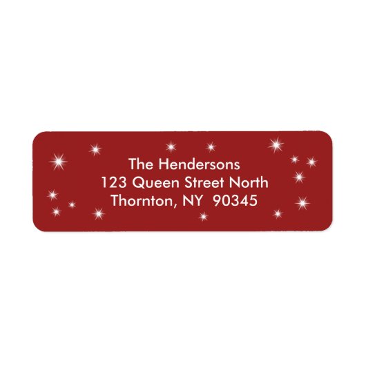 Twinkle Lights Rücksendeadressen-Aufkleber (Vorne)