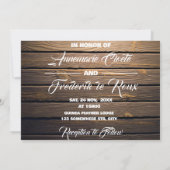 Twinkle Lights Rustic Wood Lace Save The Date (Rückseite)