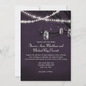 Twinkle Lights Rustikaler Nachtbaum Einladung (Vorderseite)