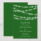 Twinkle Lights Save the Date (grün) (Vorne/Hinten)