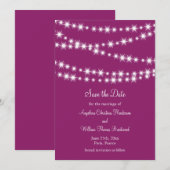 Twinkle Lights Save the Date (magenta) (Vorne/Hinten)