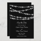 Twinkle Lights Save the Date (schwarz) (Vorne/Hinten)