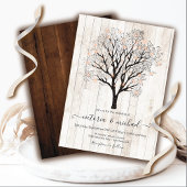Twinkle Lights Tree mit rustikaler Holzhochzeit Einladung