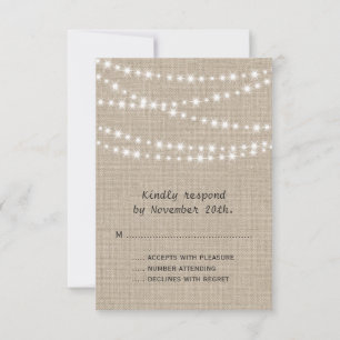 Twinkle Lights Typografie UAWG RSVP Karte
