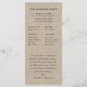 Twinkle Lights Typografy Wedding Program Programm (Rückseite)