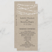 Twinkle Lights Typografy Wedding Program Programm (Vorne/Hinten)