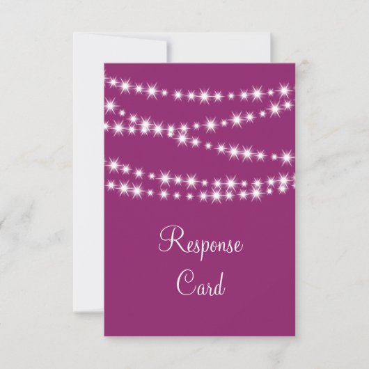 Twinkle Lights UAWG (magenta) RSVP Karte (Vorderseite)