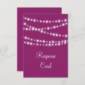 Twinkle Lights UAWG (magenta) RSVP Karte (Vorne/Hinten)