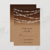 Twinkle Lights UAWG on Shaded Burlap RSVP Karte (Vorne/Hinten)