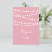 Twinkle Lights UAWG (pink) RSVP Karte (Stehend Vorderseite)