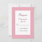 Twinkle Lights UAWG (pink) RSVP Karte (Rückseite)