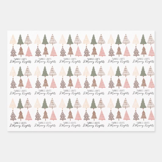 Twinkle Lights und frohe Nächte Geschenkpapier Set (Vorderseite 3)