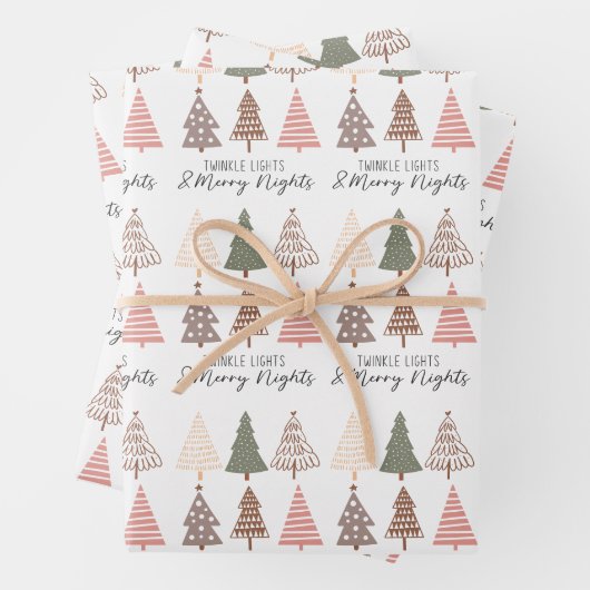 Twinkle Lights und frohe Nächte Geschenkpapier Set (Beispiel)