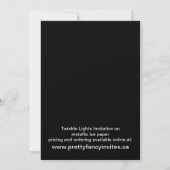 Twinkle Lights Wedding Invitation (schwarz) Einladung (Rückseite)