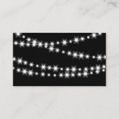 Twinkle Lights Wedding Platzkarten (schwarz) (Rückseite)