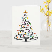 Twinkle Lights Weihnachtsbaum Karte (Gelbe Blume)