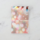 Twinkle Lights Weihnachtsbokeh Feiertagskarte (Innenseite)