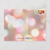 Twinkle Lights Weihnachtsbokeh Feiertagspostkarte (Rückseite)