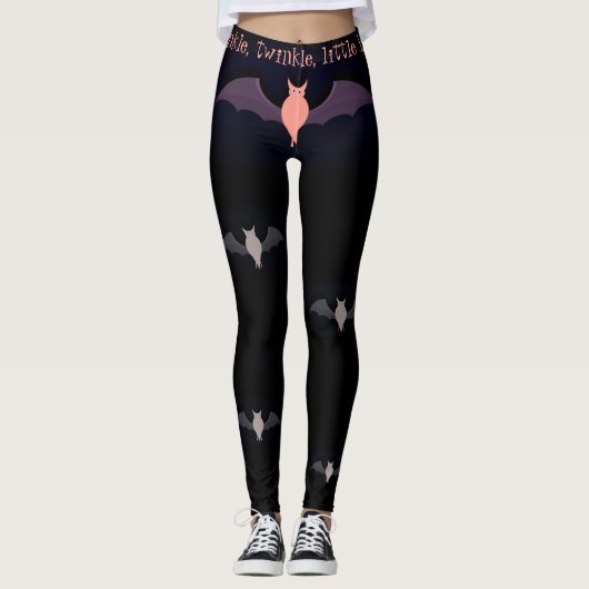 Twinkle Little Bat Halloween Leggings (Vorderseite)