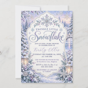 Twinkle Little Snowflake Baby Shower Einladung