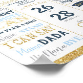 Twinkle Little Star 1. Geburtstag Meilensteine Sta Poster (Ecke)