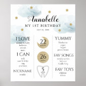 Twinkle Little Star 1st Birthday Poster (Vorne)