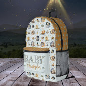 Twinkle Little Star Animal Muster Boy Baby Name Bedruckter Rucksack