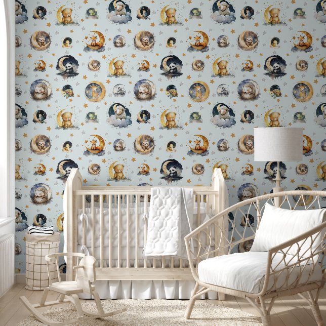 Twinkle Little Star Animal Pattern Boy Baby Tapete (Kinder)