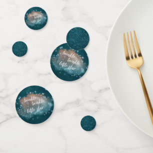 Twinkle Little Star Aquamarin Grün und Taupe Bro Konfetti