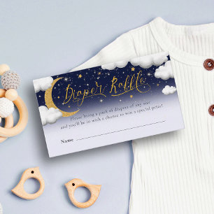Twinkle Little Star Baby Duschdusche Windeln Raffl Begleitkarte