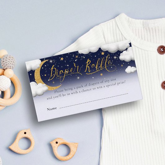 Twinkle Little Star Baby Duschdusche Windeln Raffl Begleitkarte