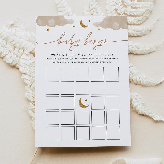 Twinkle Little Star Baby Dusche Bingo Spiel Einladung