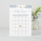 Twinkle Little Star Baby Dusche Bingo Spiel Einladung (Stehend Vorderseite)