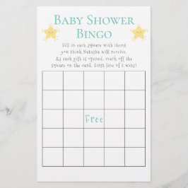 Twinkle Little Star Baby Dusche Bingo Spiel Flyer