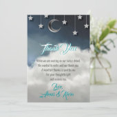 Twinkle Little Star Baby Dusche Danke Karte (Stehend Vorderseite)