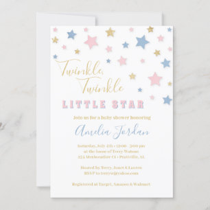 Twinkle Little Star Baby Dusche Einladung