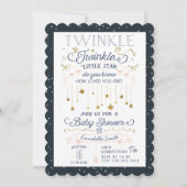 Twinkle Little Star Baby Dusche Einladungen (Vorderseite)