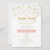 Twinkle Little Star Baby Dusche irgendeine Farbe Einladung (Vorderseite)