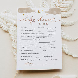 Twinkle Little Star Baby Dusche Libs Spielkarte Einladung
