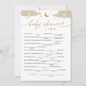 Twinkle Little Star Baby Dusche Libs Spielkarte Einladung (Vorderseite)