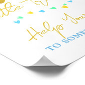 Twinkle Little Star Baby Dusche Tafelschild Poster (Ecke)