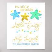 Twinkle Little Star Baby Dusche Tafelschild Poster (Vorne)
