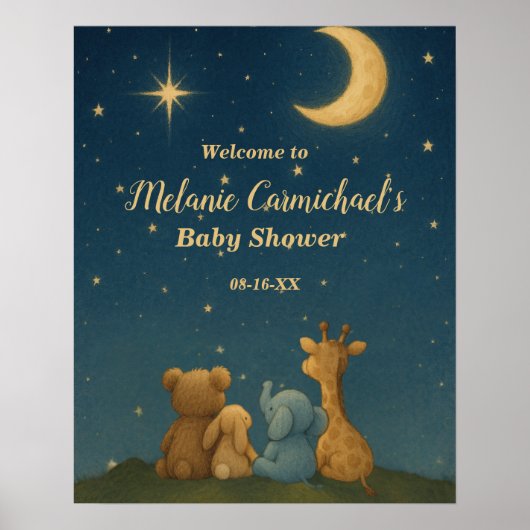 Twinkle Little Star Baby Dusche Willkommenspender Poster (Vorne)