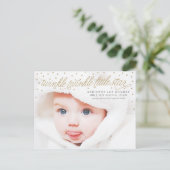 Twinkle Little Star Baby Foto Geburtserklärung Ankündigungspostkarte (Stehend Vorderseite)
