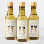 Twinkle Little Star Baby Gender Reveal Boy Girl Weinetikett (Flaschen)