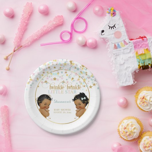 Twinkle Little Star Baby Gender Reveal Ethnic Pappteller (Party)