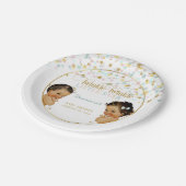 Twinkle Little Star Baby Gender Reveal Ethnic Pappteller (Schrägansicht)