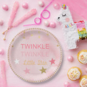 Twinkle Little Star Baby Girl Pappteller (Party)