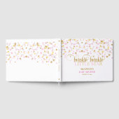 Twinkle Little Star Baby Gold Pink Girl Gästebuch (Voll)